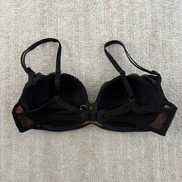 Vintage Y2K 2002 Victoria’s Secret Black Lace Bra 34C - Picture 4 of 7